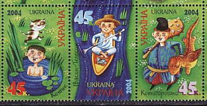 Украина _, 2004,  Сказки, Кошки, 3 марки